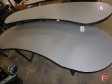 Double tier curved table, bottom 72