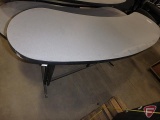 Double tier curved table, bottom 72
