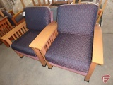(2) Mission style wood chairs