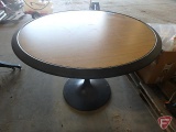 Round table with metal base, 42