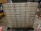 (3) sections parts cabinets, 34
