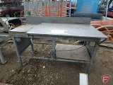 Work/shop bench with metal top, 66