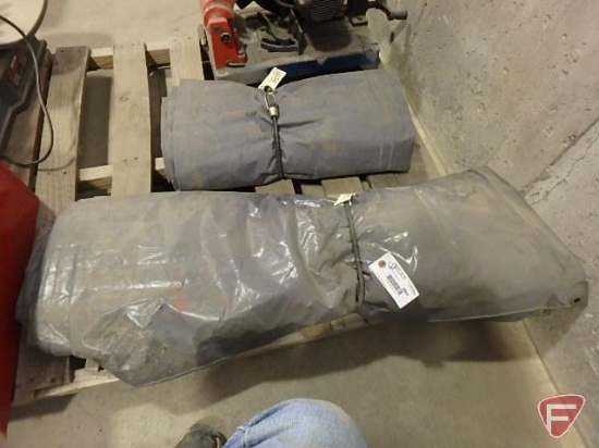 (2) heavy duty plastic tarps