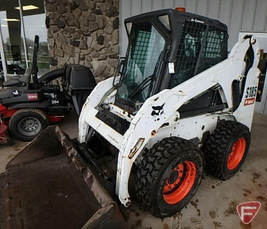 2011 Bobcat S185 skid steer loader with 67" material bucket, hydraulic quick tach, 2,926 hrs showing