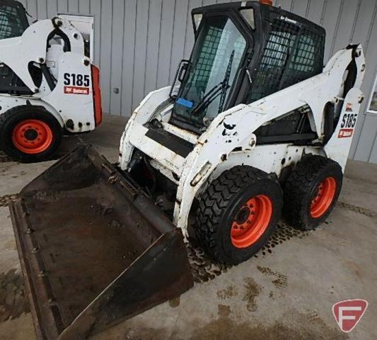 2011 Bobcat S185 skid steer loader with 67" material bucket, 4,254 hrs showing