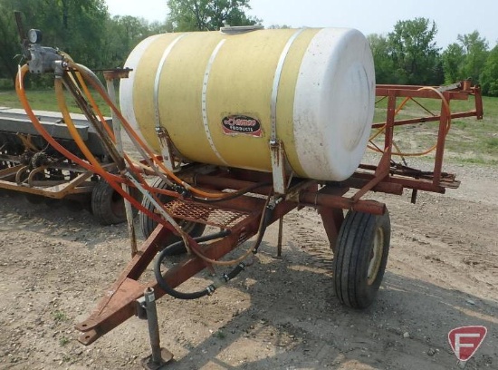 Demco 300 gallon pull-type sprayer with 28 ft. boom, PTO pump, implement tires