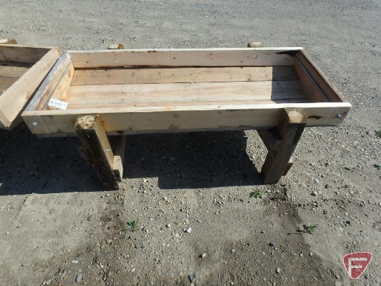 6 ft. wood feed bunk/raised planter