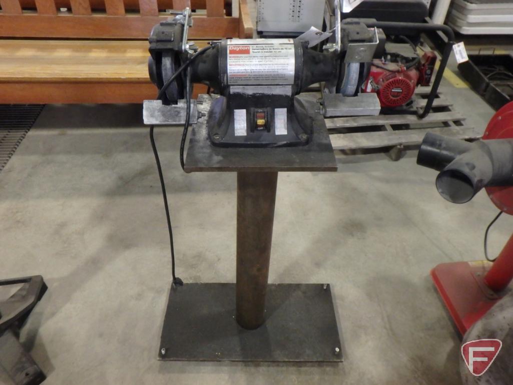 Dayton 6 Model 2z425u Bench Grinder On Stand Heavy Construction