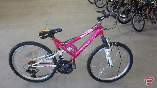 Youth pink Huffy Shimano Trailrunner bike/bicycle