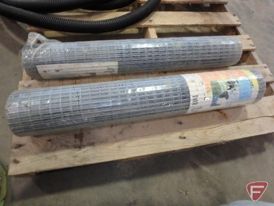 4in paper plant/berry boxes, (2) 30inx10ft cage wire rolls