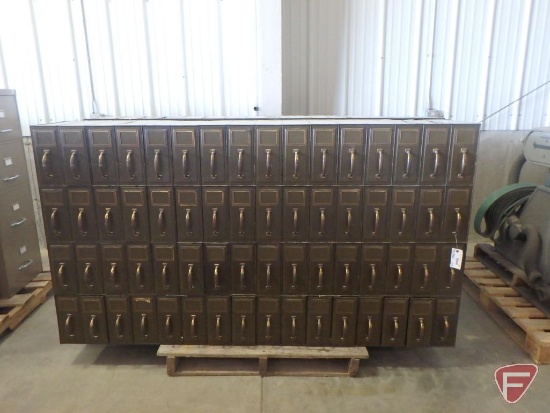 64 drawer cabinet, 62 drawer/2 door cabinet, 80x64x14in