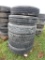 (6) Assorted semi tires, (1) on steel rim