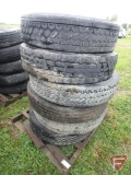 (6) Assorted semi tires