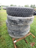 (5) Assorted semi tires