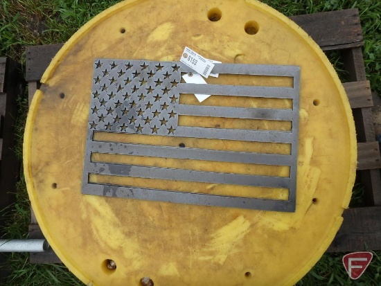 Metal decorative American Flags, 16"X24"