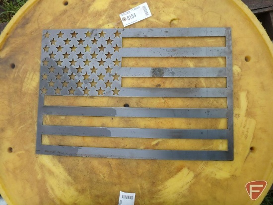 Metal decorative American Flags, 16"X24"