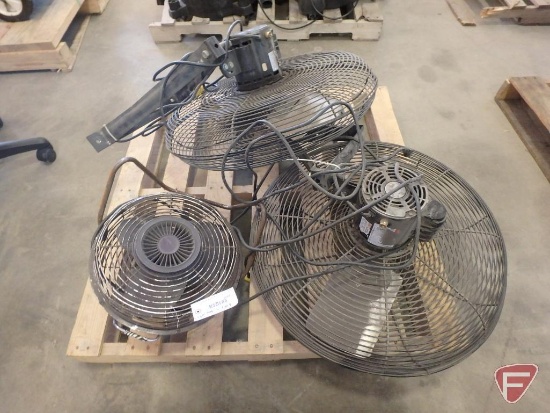 (2) 24" Dayton shop fans and other fan