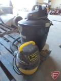 Stanley 1 gallon wet/dry vac and Shop-Vac 12 gallon wet/dry vacuum w/o accessories