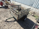 Single axle utility wagon with wood sides, 40