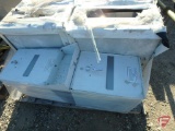 Weather Guard tool boxes and (4) precast shower/mop basins