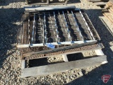 Grates and metal handrail sections