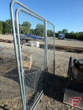 Door section for chain link fence