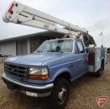 1997 Ford F-450 11' Service Body Truck with Bucket Boom