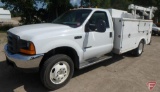 2000 Ford F-450 Service Body Truck with Crane