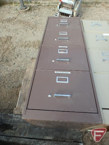 Brown metal file cabinet