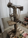 The Fox Machine Co. camelback drill press with (2) stations, belt driven, no motor