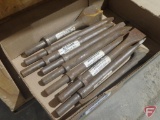 (10) Oval shank bits: (3) moil points, (1) bushing tool, (3) 1