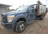 2012 Ford F-450 Flatbed Truck with Crane and Tommy Gate