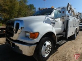 2005 Ford F-650 Service Body Truck with Crane