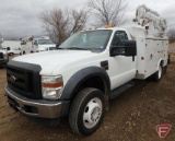 2008 Ford F-550 Service Body Truck with Crane MUST BE HAULED