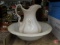 Ceramic basin and pitcher