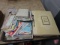Vintage greeting cards, used, card scrap book, calendars. Contents of 2 boxes