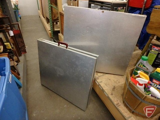 (2) Metal folding tables