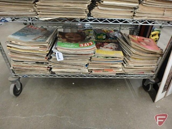 Magazines, Life, Good Housekeeping, Redbook, and others.