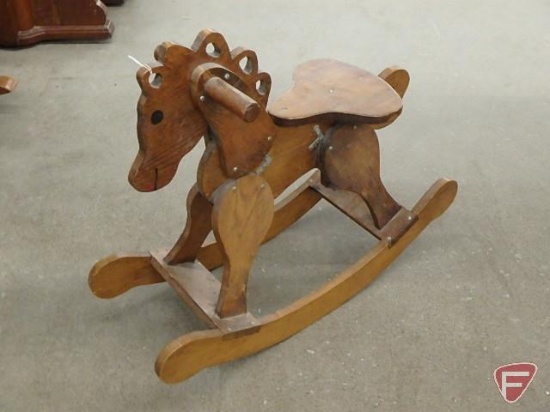Wood rocking horse