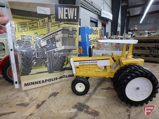 Minneapolis-Moline 61355 toy tractor, with Minneapolis-Moline advertising
