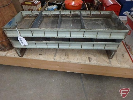 Metal toolbox trays, approx. 28" L x 10" D
