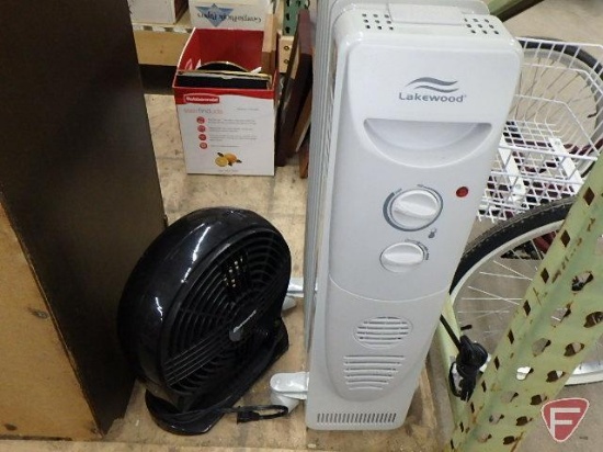 Lakewood oil filled portable heater Model 5600/7 and Duracraft fan. 2 pieces