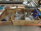 Clear glassware, sundae cups, spoon holders, candy dishes, plates, all three boxes