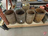 Wood nail kegs, all four