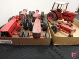 International tractors and plow, Hubley tractor, 2 flats