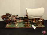 2 horse team and covered wagon