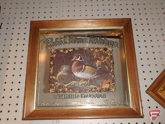 Pabst Blue Ribbon framed Wildlife Collection mirror, 14inHx15inW