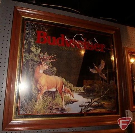 Budweiser King of Beers framed mirror, 30inHx34inW