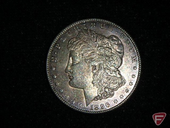 1896 Morgan Silver Dollar, uncirc., nicely toned