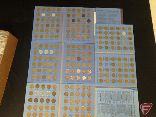 (4) Whitman blue Books with Lincoln Cents: (3) 1941-1974 sets uncirc. coins are mixed in,